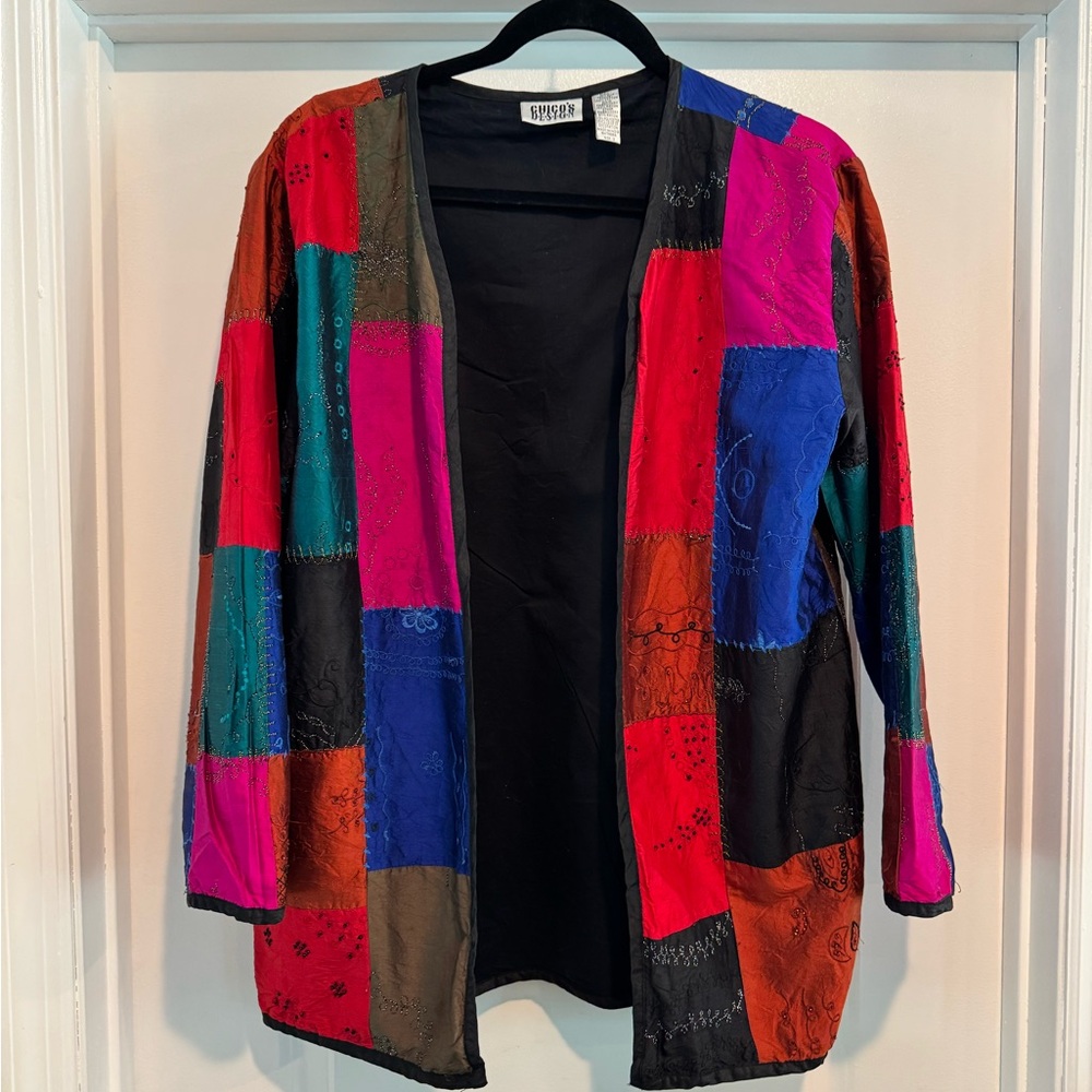 Chico's Patchwork Silk Jacket - image 5